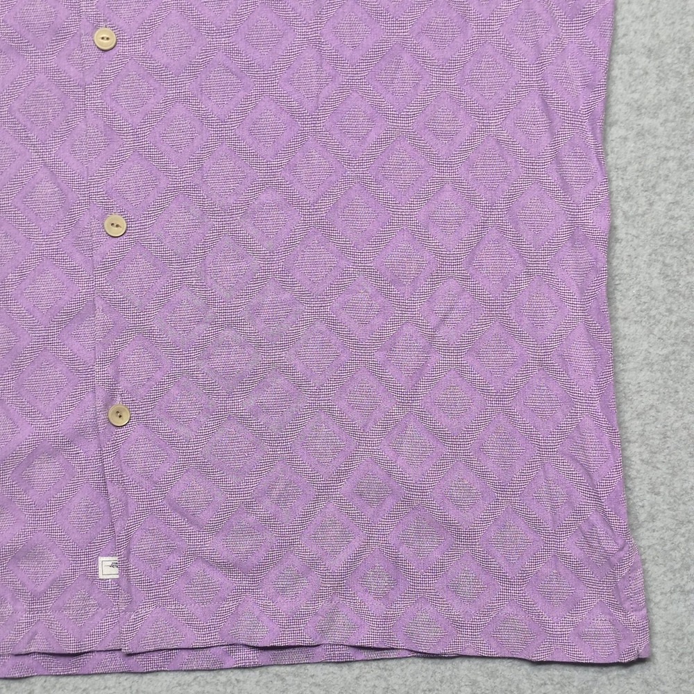 Tommy Bahama Shirt Mens 2XL Purple Solid Diamond Isle Jacquard Button Down NWT - Picture 13 of 15